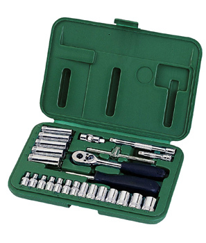 供應(yīng)世達(dá)25件6.3MM系列套筒組套 綜合組套 09001